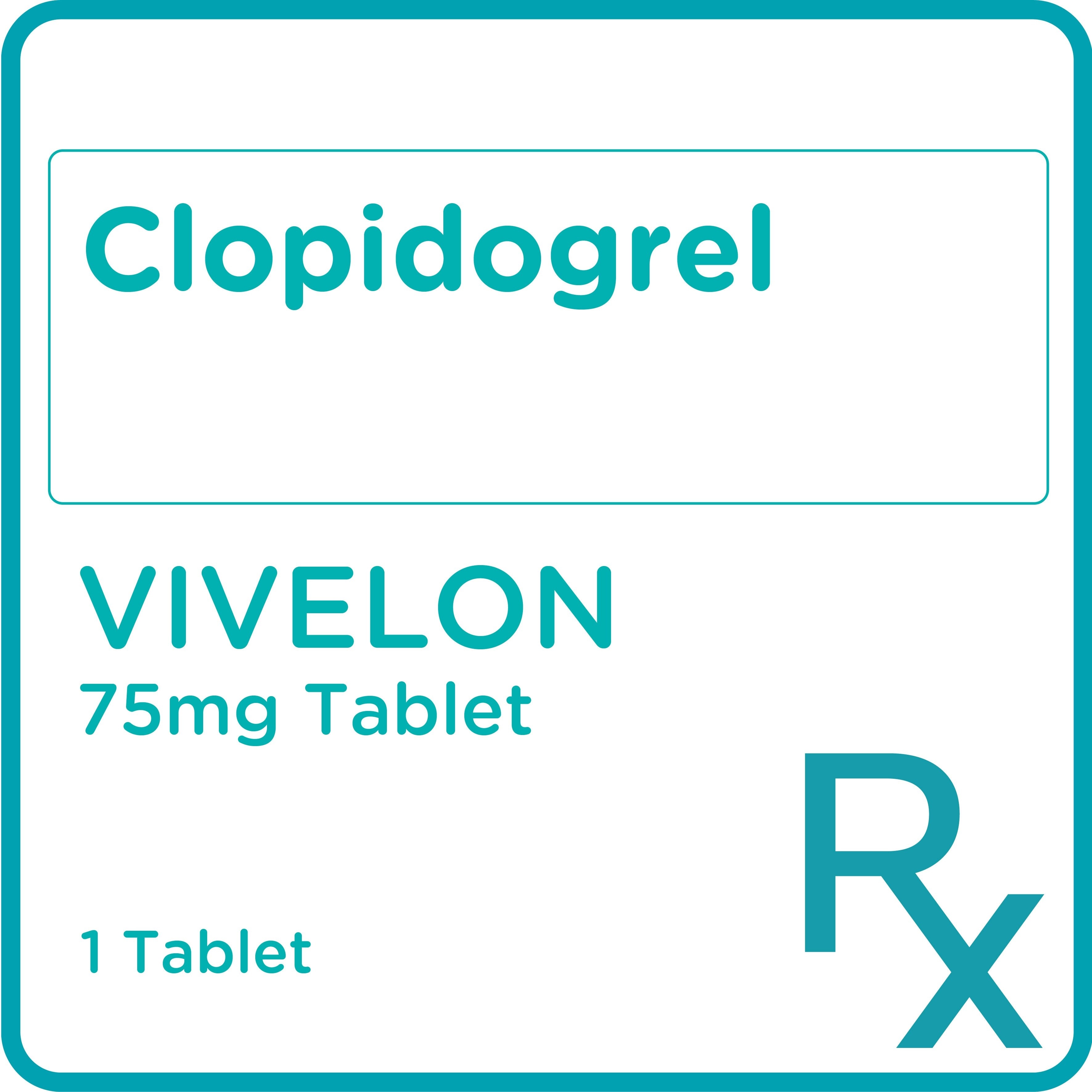 Clopidogrel 75mg 1 Tablet [PRESCRIPTION REQUIRED]