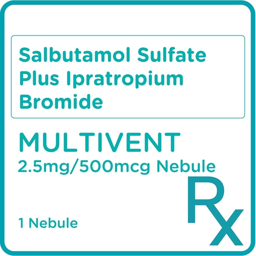 Salbutamol (as Sulfate) + Ipratropium (as bromide) 2.5mg/500mcg 2.5ml 1 Nebule [PRESCRIPTION REQUIRED]