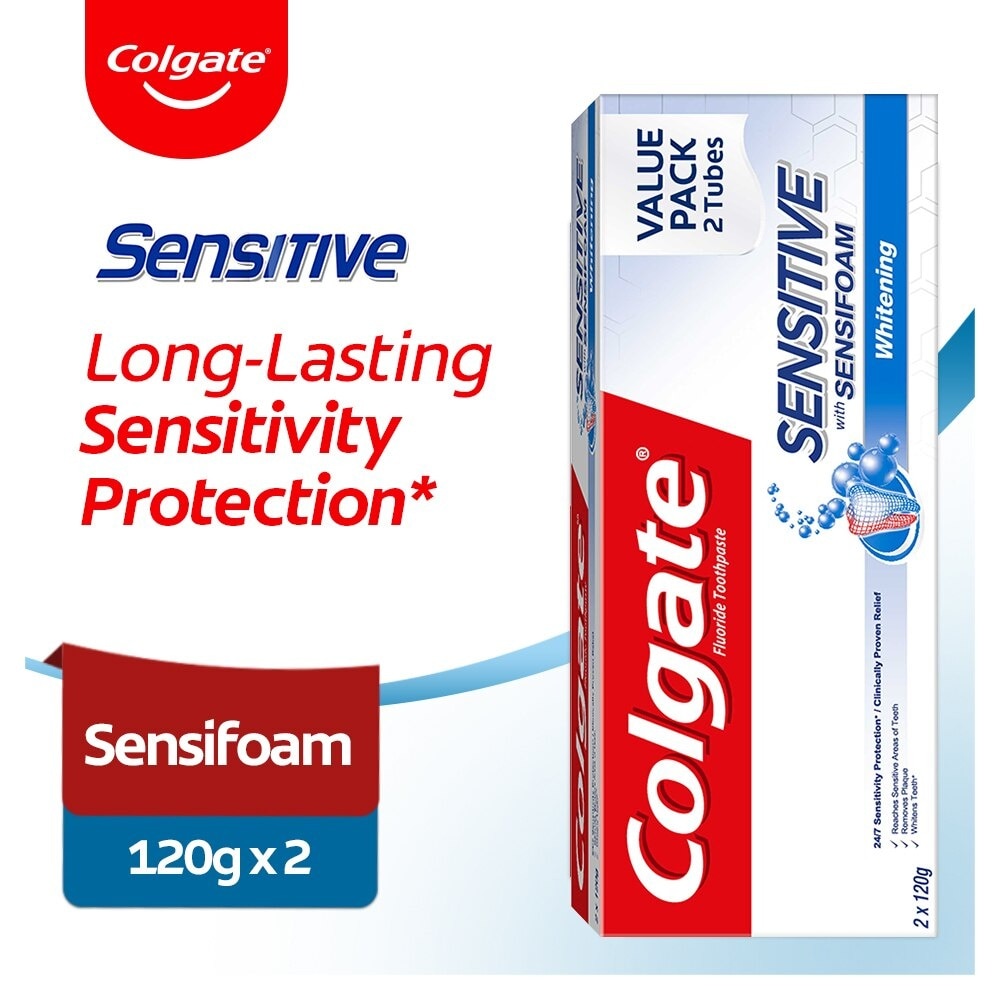 Sensitive with Sensifoam Toothpaste 120g Twin Pack