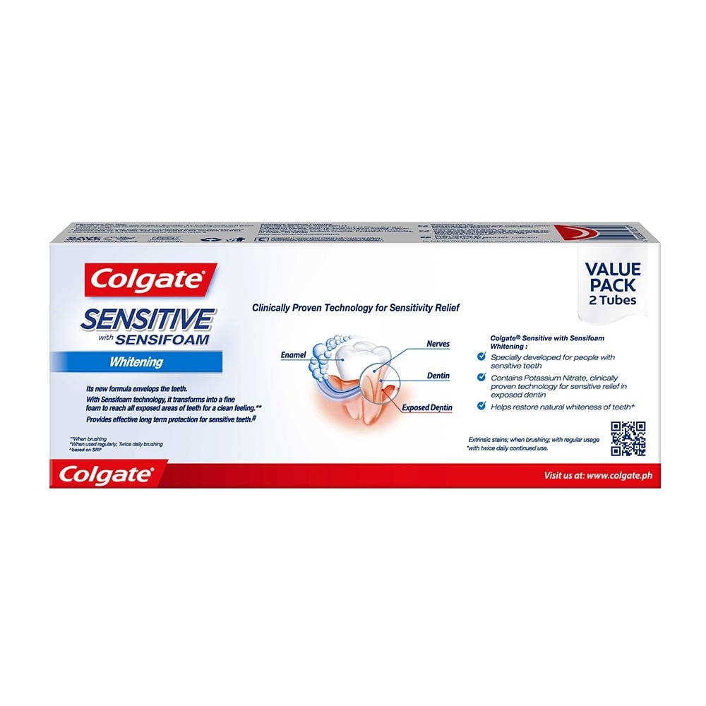 Sensitive with Sensifoam Toothpaste 120g Twin Pack