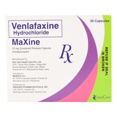 MAXINE Venlafaxine Hydrochloride 75Mg 1 Capsule [PRESCRIPTION REQUIRED]