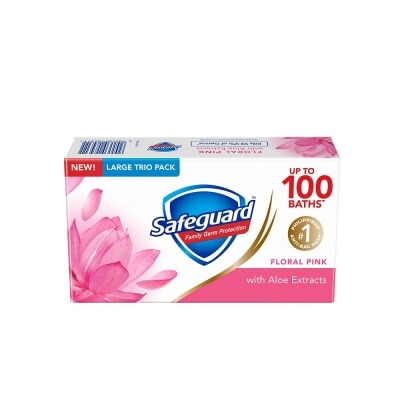 SAFEGUARD Floral Pink With Aloe Tripid Bar Soap 125g