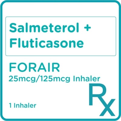 FORAIR Salmeterol 25mcg + Fluticasone 125mcg 1 Inhaler [Prescription Required]