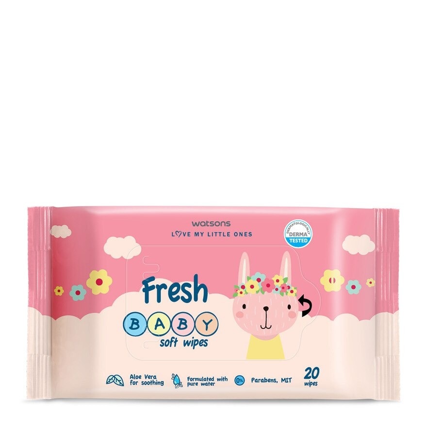 Love My Little Ones Fresh Baby Soft Wipes 20 Wipes x 5