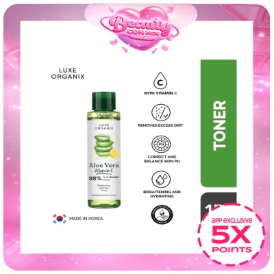LUXE ORGANIX - Luxe Organix 98% Aloe Vera Vitamin C Hydrabright Toner 150ml