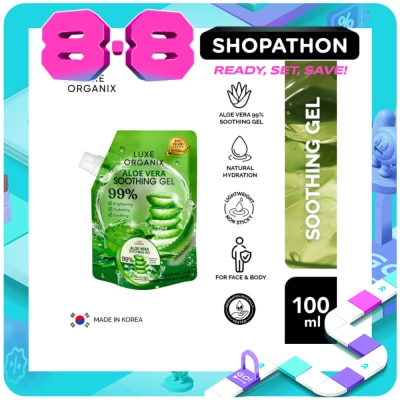 LUXE ORGANIX - Luxe Organix Aloe Vera Soothing Gel 99% 100ml Sachet image