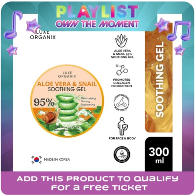 LUXE ORGANIX - Luxe Organix Snail & Aloe Soothing Gel 95% 300ml