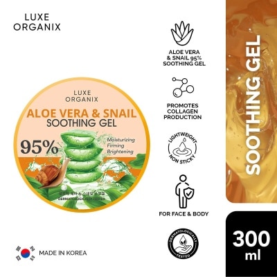 LUXE ORGANIX Luxe Organix Snail & Aloe Soothing Gel 95% 300ml