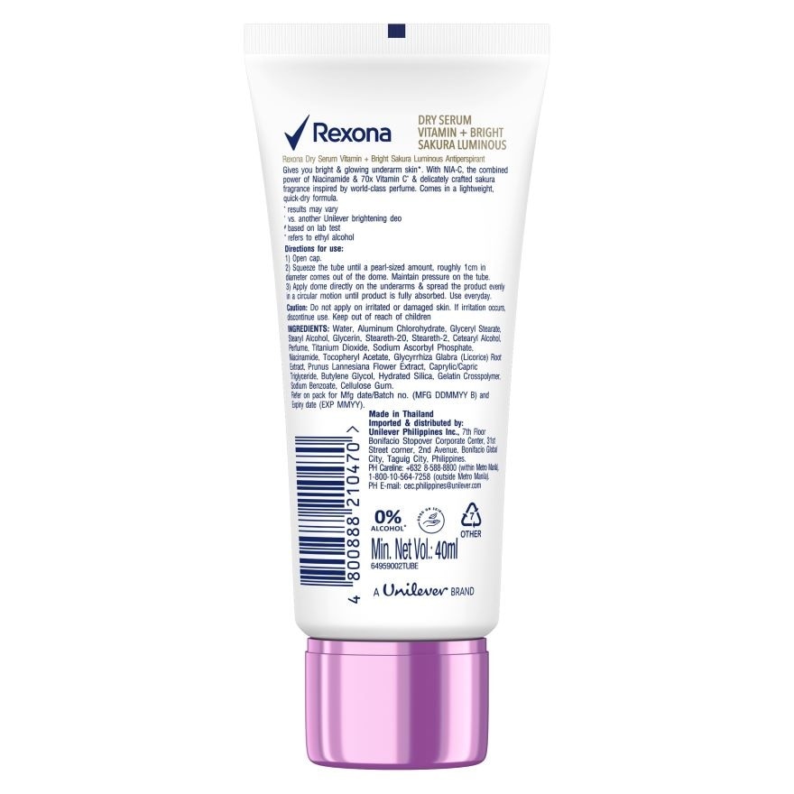 REXONA Vitamin+Bright Dry Serum Fresh Sakura 40ml