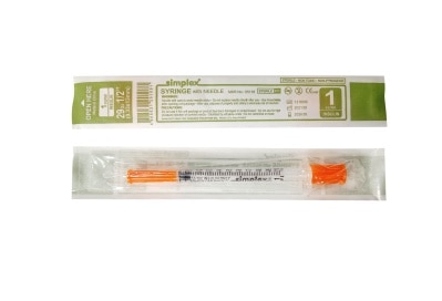 SIMPLEX 1cc Ins G29 X 1/2 1 Syringe with Needle