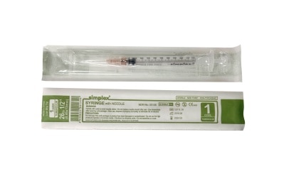 SIMPLEX DSN 1cc G-26X1/2 Syringe with Needle