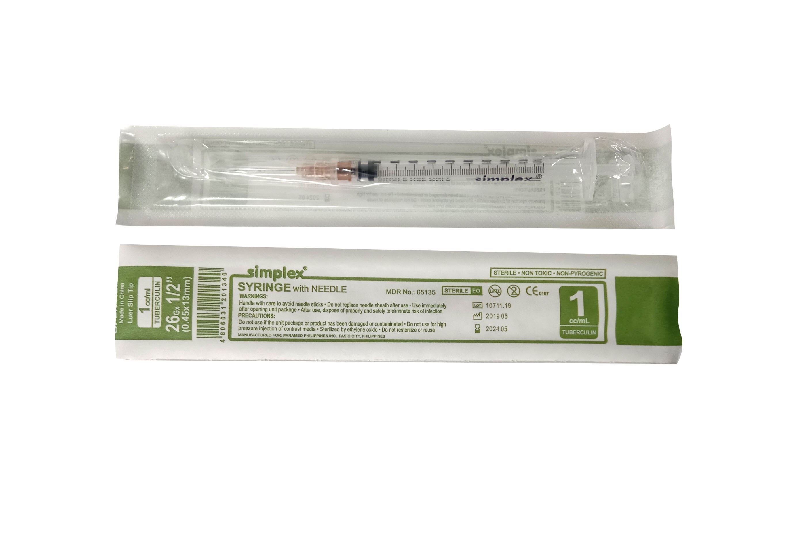 DSN 1cc G-26X1/2 Syringe with Needle