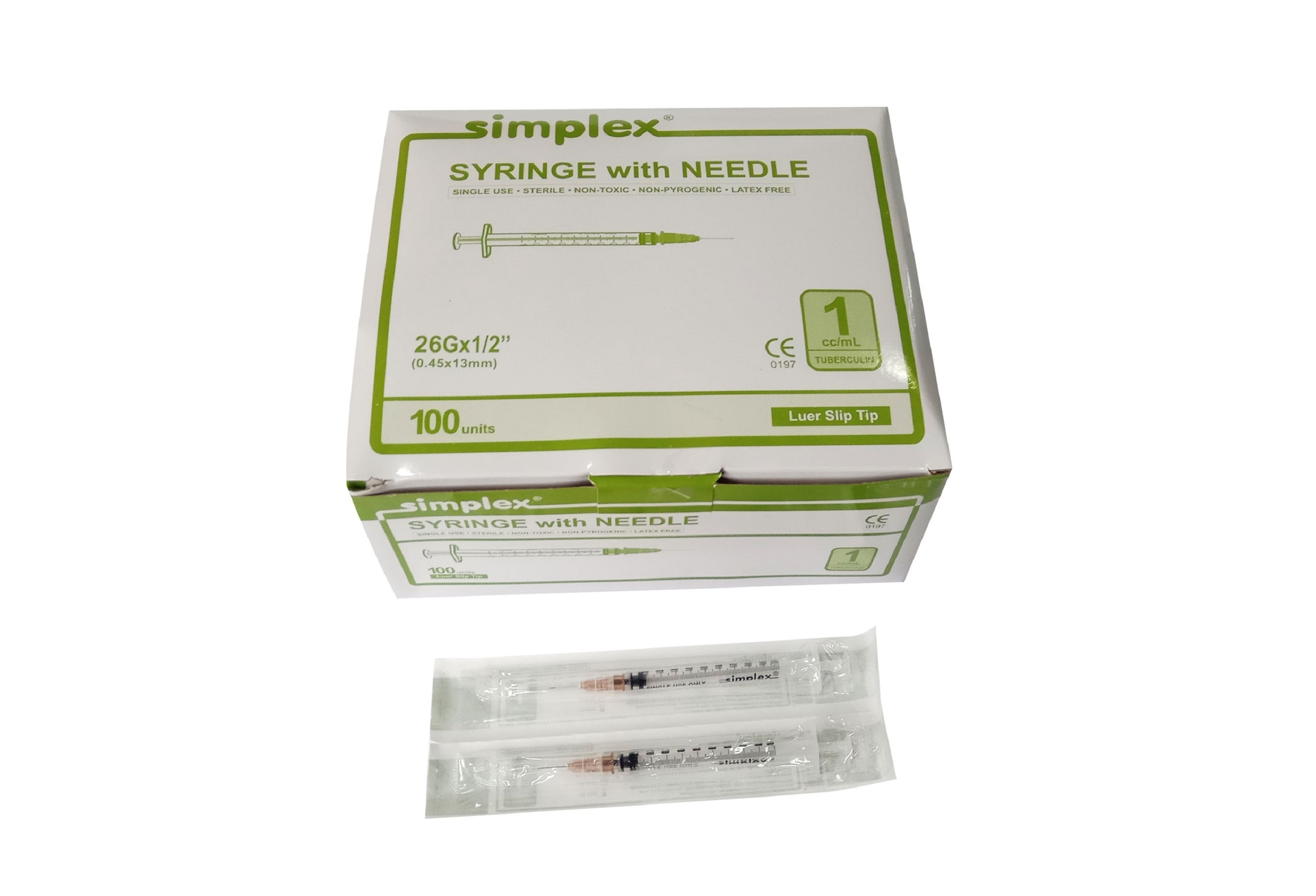 DSN 1cc G-26X1/2 Syringe with Needle