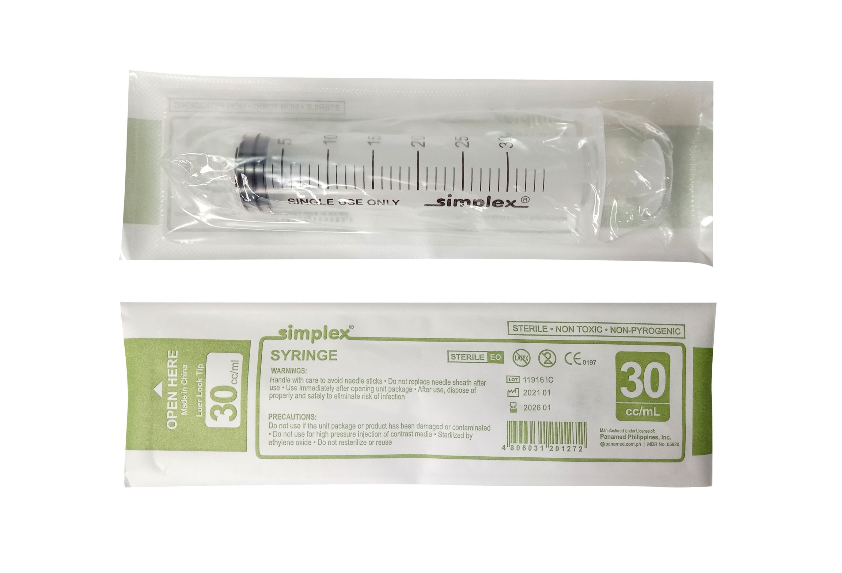 Disposable Syringe 30cc/ml 1 Syringe