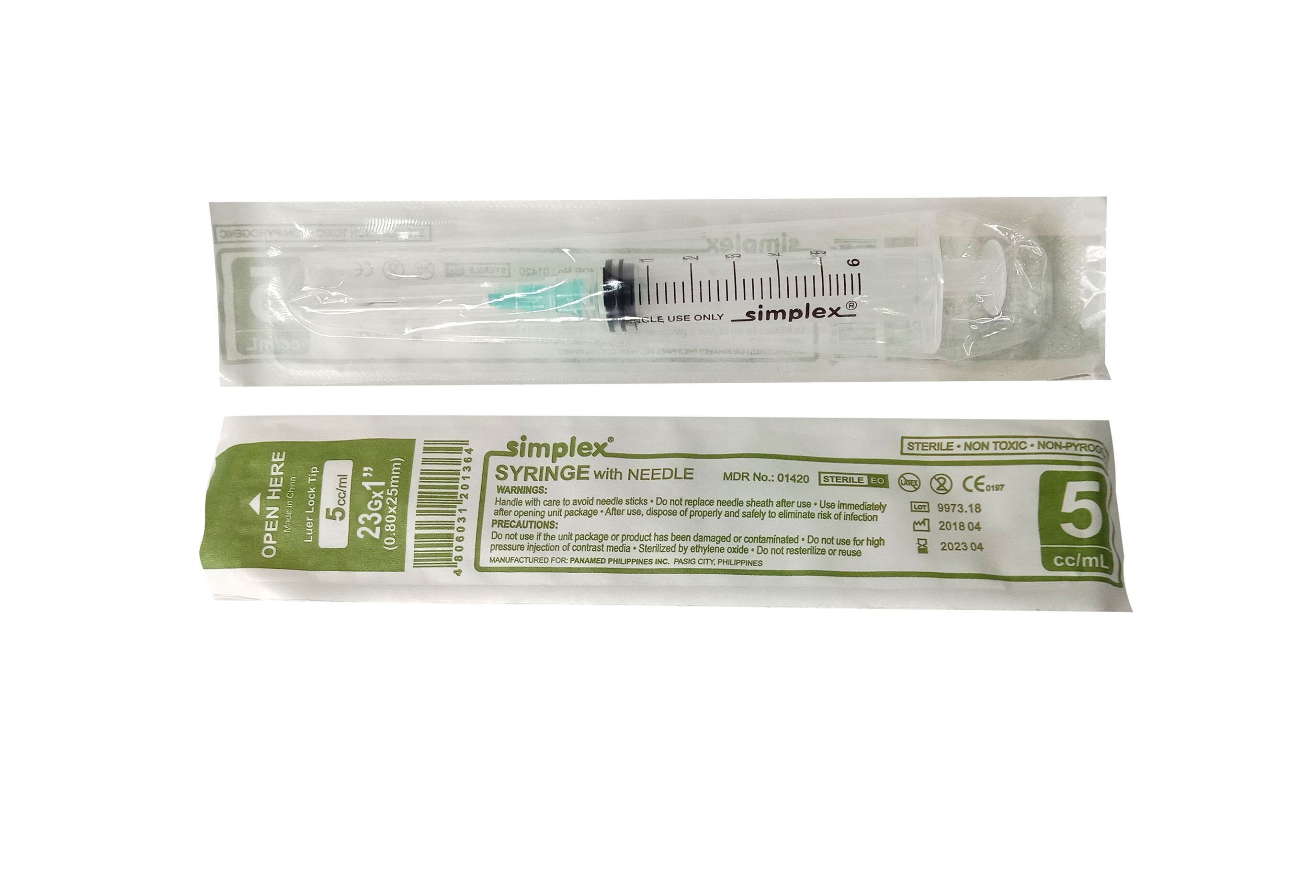 Disposable Needle 5cc Ll G-23X1 1 Syringe with Needle