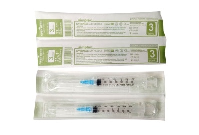 SIMPLEX Disposable Needle 3cc/ml Ll G-23X1 1 Disposable Syringe with Needle