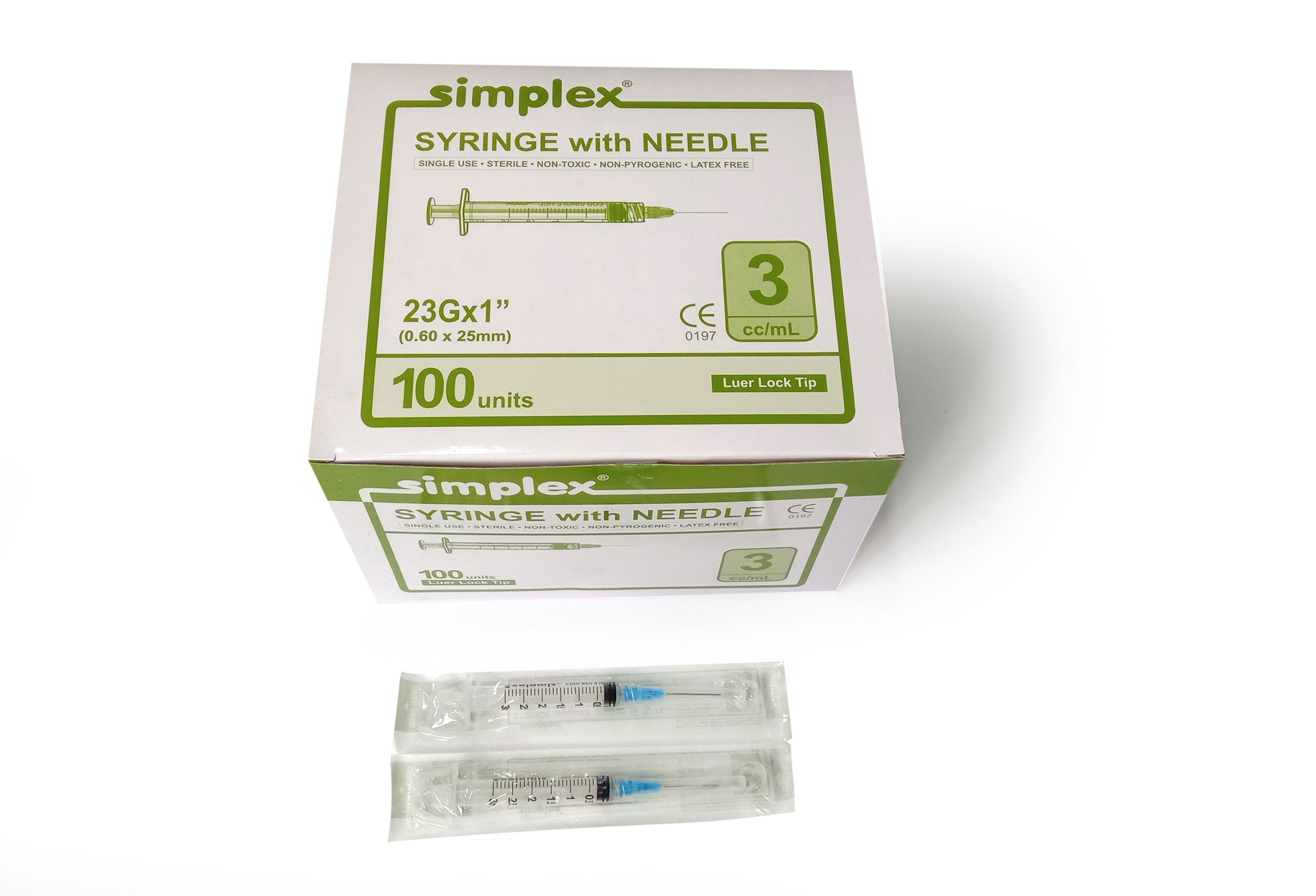 Disposable Needle 3cc/ml Ll G-23X1 1 Disposable Syringe with Needle