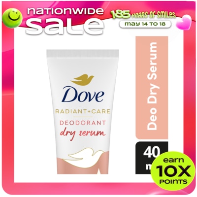 DOVE - Dove Radiant + Care Deodorant Dry Serum 3% Niacinamide 10x Vitamin C&E Dark Marks Reducer 40ml