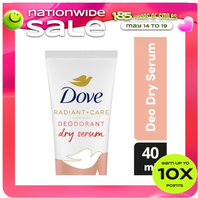 DOVE - Dove Radiant + Care Deodorant Dry Serum 3% Niacinamide 10x Vitamin C&E Dark Marks Reducer 40ml