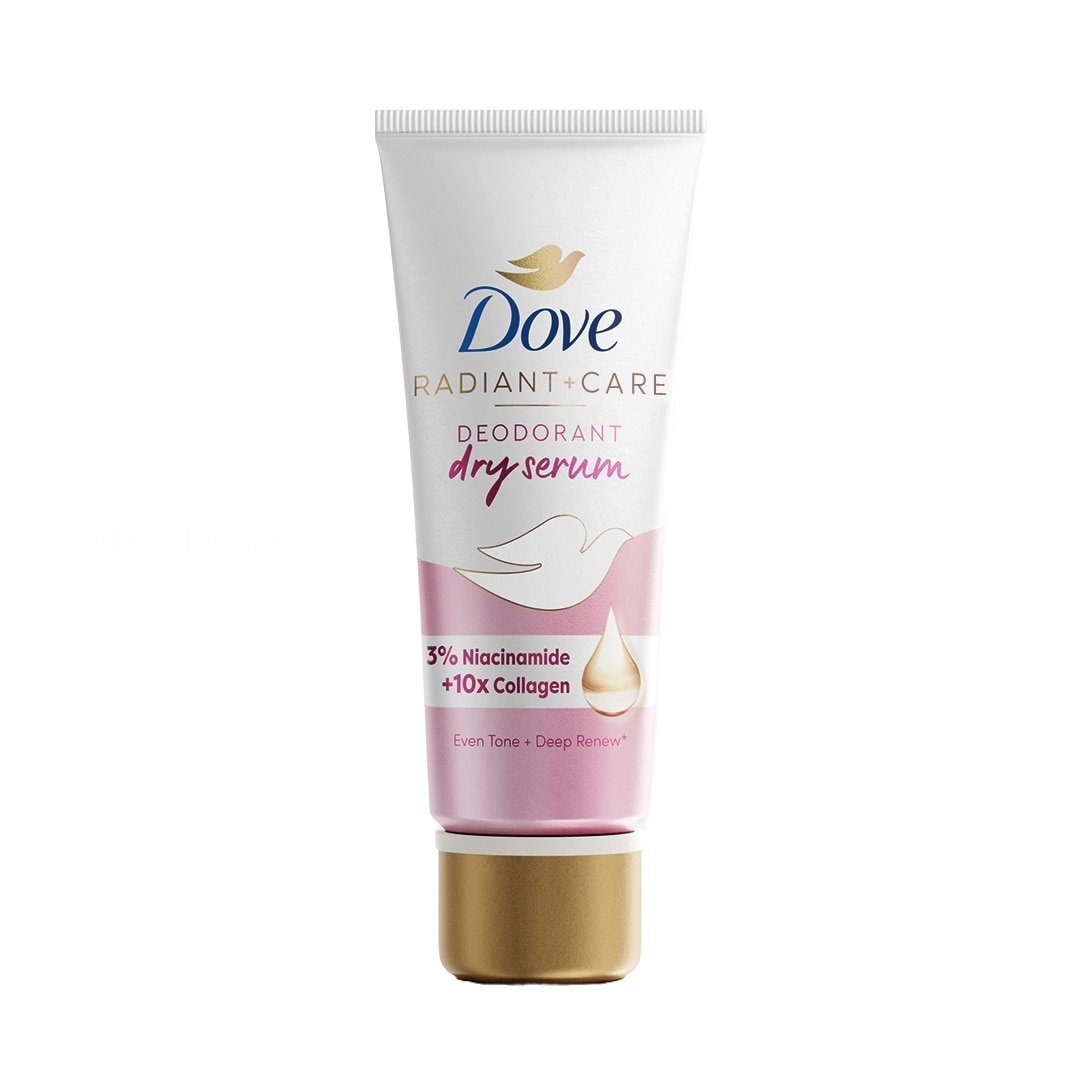 Dove Radiant + Care Deodorant Dry Serum 3% Niacinamide 10x Collagen Deep Renew 40ml