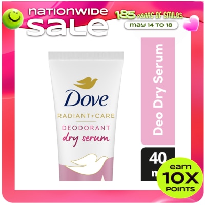 DOVE - Dove Radiant + Care Deodorant Dry Serum 3% Niacinamide 10x Collagen Deep Renew 40ml