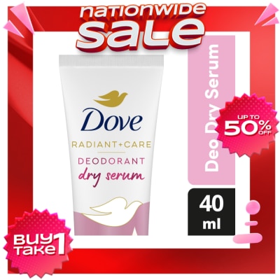 DOVE Dove Radiant + Care Deodorant Dry Serum 3% Niacinamide 10x Collagen Deep Renew 40ml
