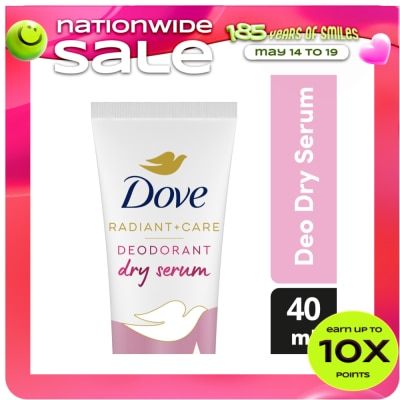 DOVE - Dove Radiant + Care Deodorant Dry Serum 3% Niacinamide 10x Collagen Deep Renew 40ml
