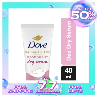 DOVE Dove Radiant + Care Deodorant Dry Serum 3% Niacinamide 10x Collagen Deep Renew 40ml