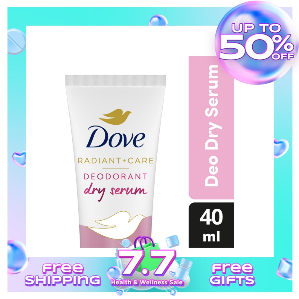 Dove Radiant + Care Deodorant Dry Serum 3% Niacinamide 10x Collagen Deep Renew 40ml