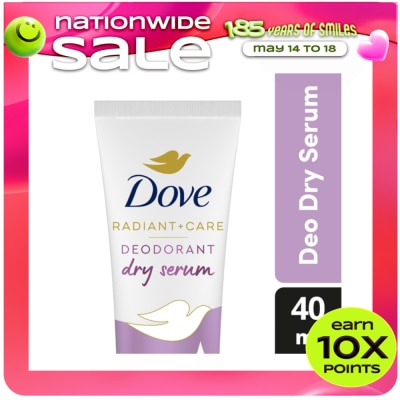 DOVE - Dove Radiant + Care Deodorant Dry Serum 3% Niacinamide 10x Omega 6 Pore Smoothener 40ml
