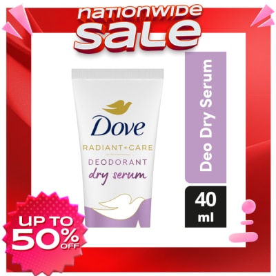 DOVE Dove Radiant + Care Deodorant Dry Serum 3% Niacinamide 10x Omega 6 Pore Smoothener 40ml