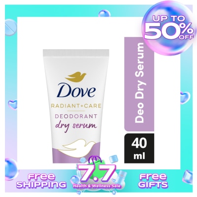 DOVE Dove Radiant + Care Deodorant Dry Serum 3% Niacinamide 10x Omega 6 Pore Smoothener 40ml