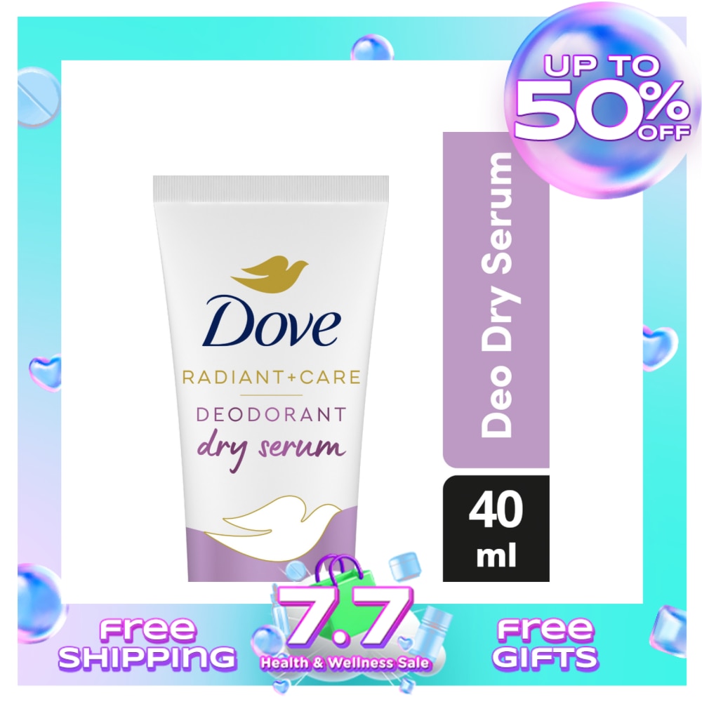 Dove Radiant + Care Deodorant Dry Serum 3% Niacinamide 10x Omega 6 Pore Smoothener 40ml