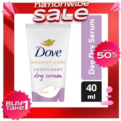 DOVE Dove Radiant + Care Deodorant Dry Serum 3% Niacinamide 10x Omega 6 Pore Smoothener 40ml