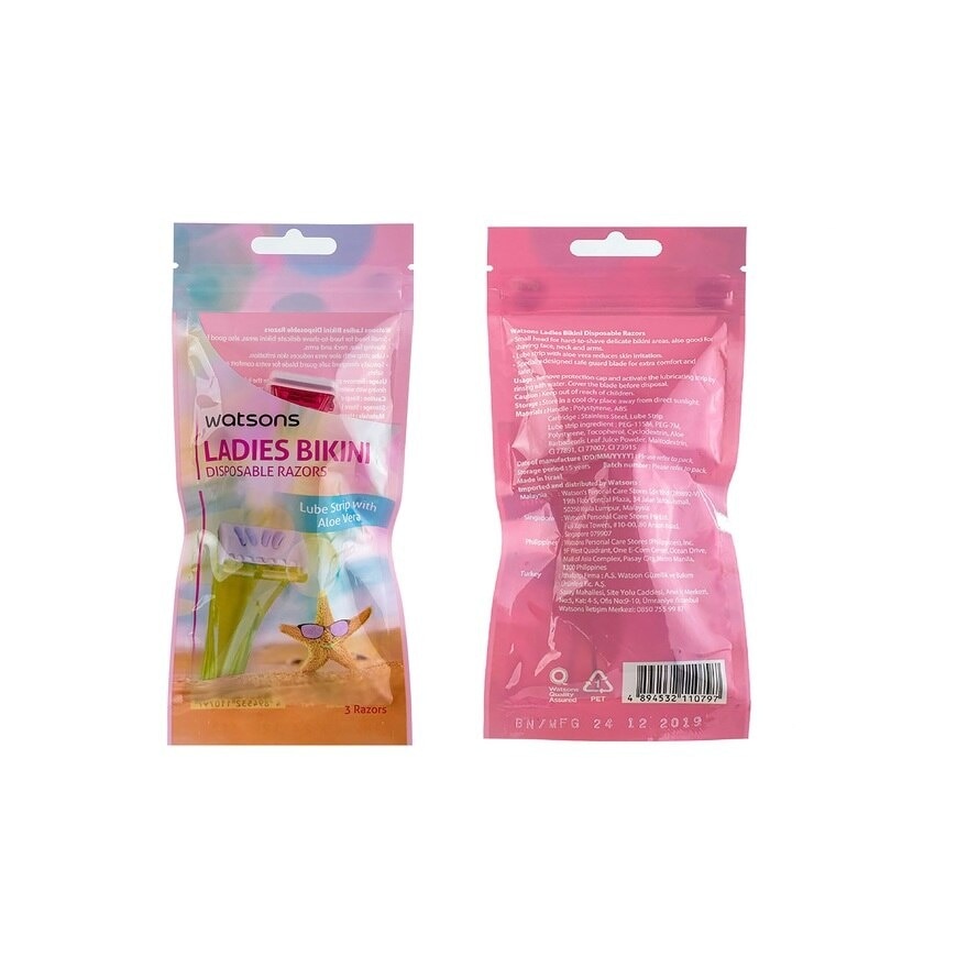 Ladies Bikini Disposable Razors 3 Pieces