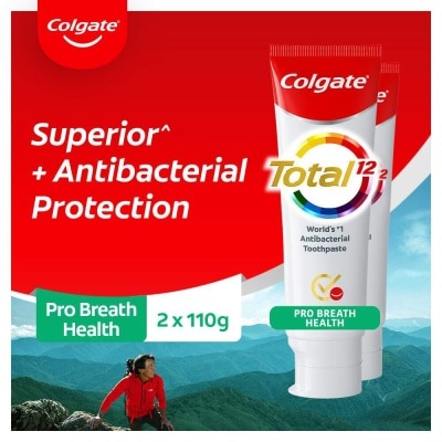 COLGATE Total Pro-Breath Health Whole Mouth Health Toothpaste 110g 2 Tubes