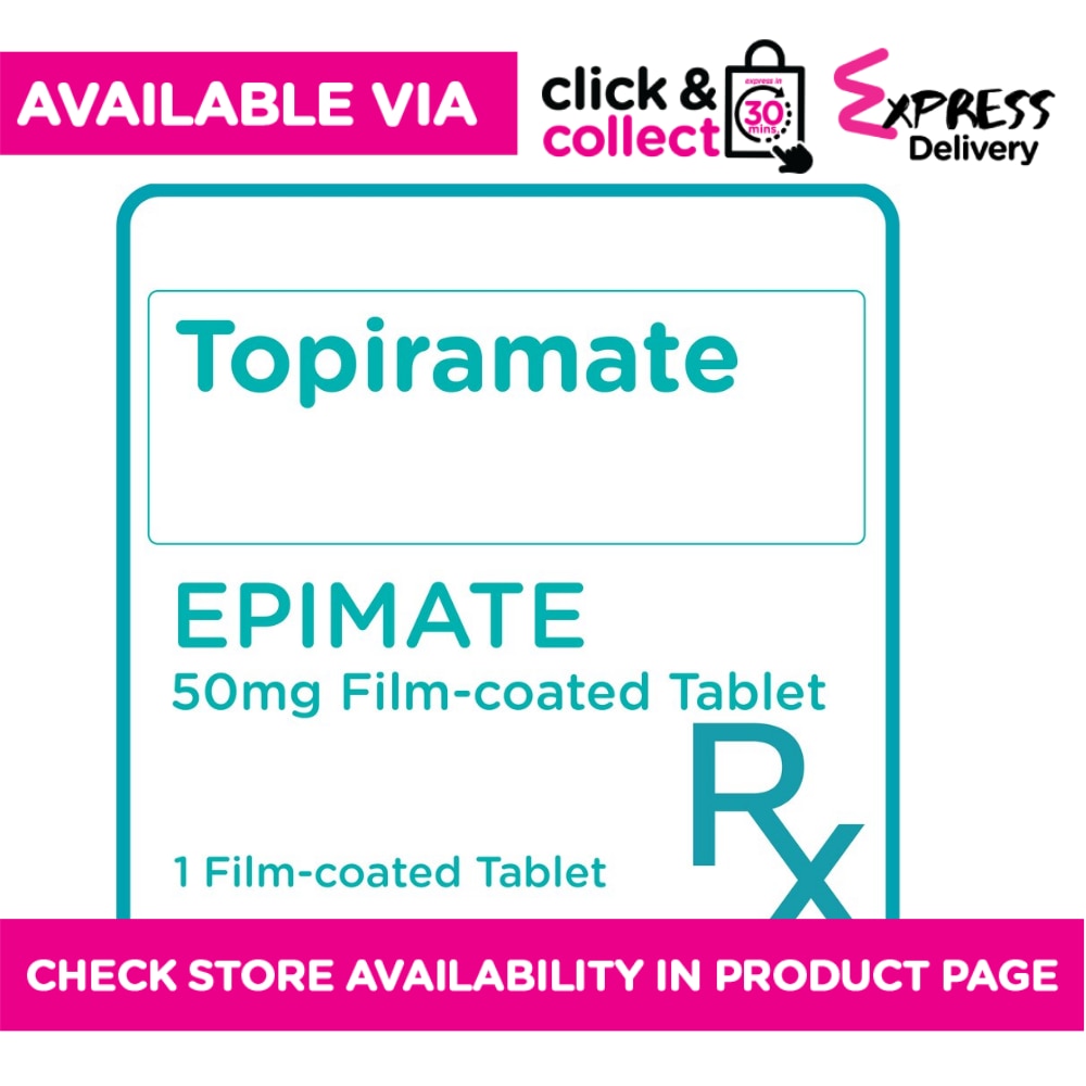 Topiramate 50mg 1 Film-coated Tablet [PRESCRIPTION REQUIRED]