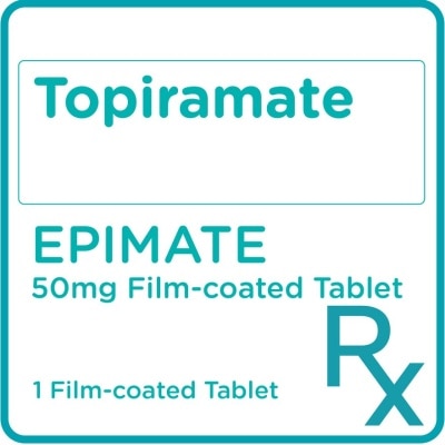 EPIMATE Topiramate 50mg 1 Film-coated Tablet [PRESCRIPTION REQUIRED]