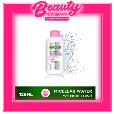 GARNIER Micellar Cleansing Water Pink 125mL [FOR SENSITIVE SKIN]