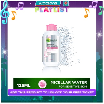 GARNIER Micellar Cleansing Water Pink 125mL [FOR SENSITIVE SKIN]