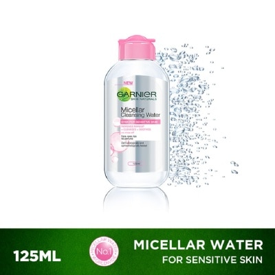 GARNIER Micellar Cleansing Water Pink 125mL [FOR SENSITIVE SKIN]