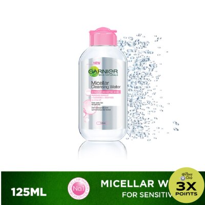 GARNIER Micellar Cleansing Water Pink 125mL [FOR SENSITIVE SKIN]