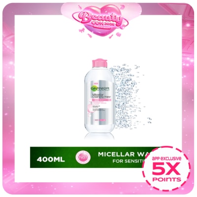 GARNIER - Micellar Cleansing Water Pink 400mL [FOR SENSITIVE SKIN]