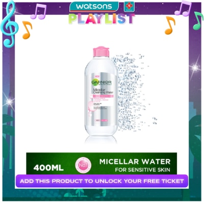 GARNIER Micellar Cleansing Water Pink 400mL [FOR SENSITIVE SKIN]