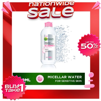 GARNIER Micellar Cleansing Water Pink 400mL [FOR SENSITIVE SKIN]
