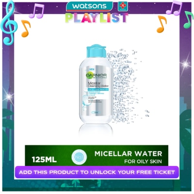 GARNIER Micellar Cleansing Water Blue 125mL [FOR OILY & ACNE PRONE SKIN]