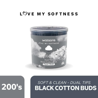 WATSONS, Dual Tips Black Cotton Buds 200s | Watsons Philippines