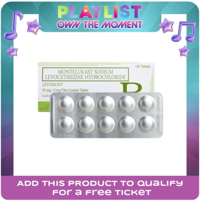 LEVOMONT - Montelukast (As Sodium) + Levocitirizine Hydrochloride 10mg/5mg 1 Film-Coated Tablet [Prescription Required]