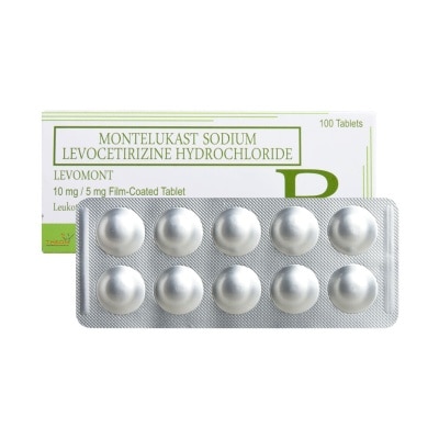 LEVOMONT Montelukast (As Sodium) + Levocitirizine Hydrochloride 10mg/5mg 1 Film-Coated Tablet [Prescription Required]