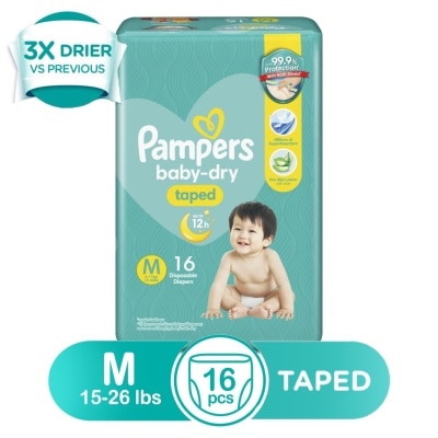 PAMPERS Baby Dry Taped Economy Diaper Medium 16s